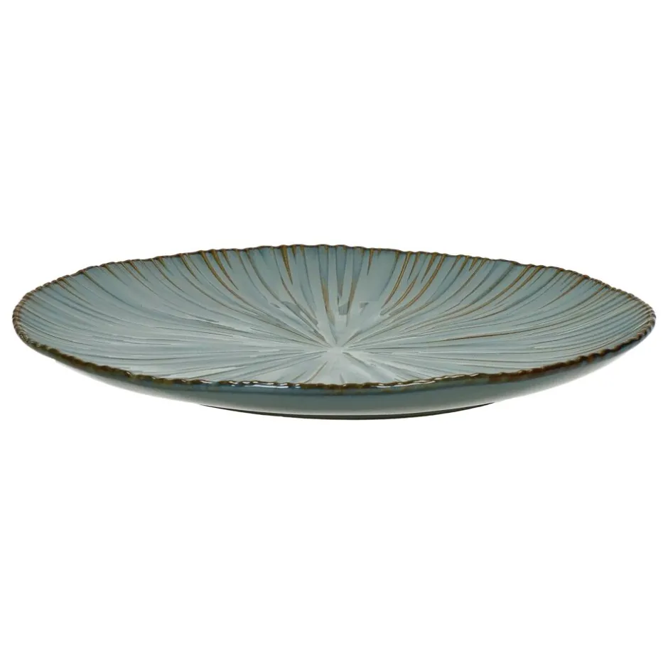 Pomax Vaisselle-MYSA - assiette plate - porcelaine - DIA 26,2 x H 2,6 cm - gris bleu