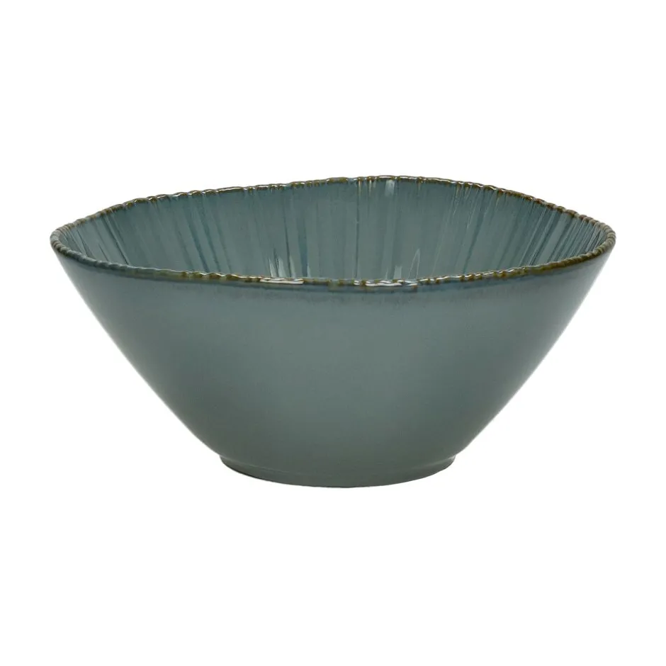 Pomax Vaisselle-MYSA - bol à pâtes - porcelaine - DIA 19,8 x H 8,8 cm - gris bleu