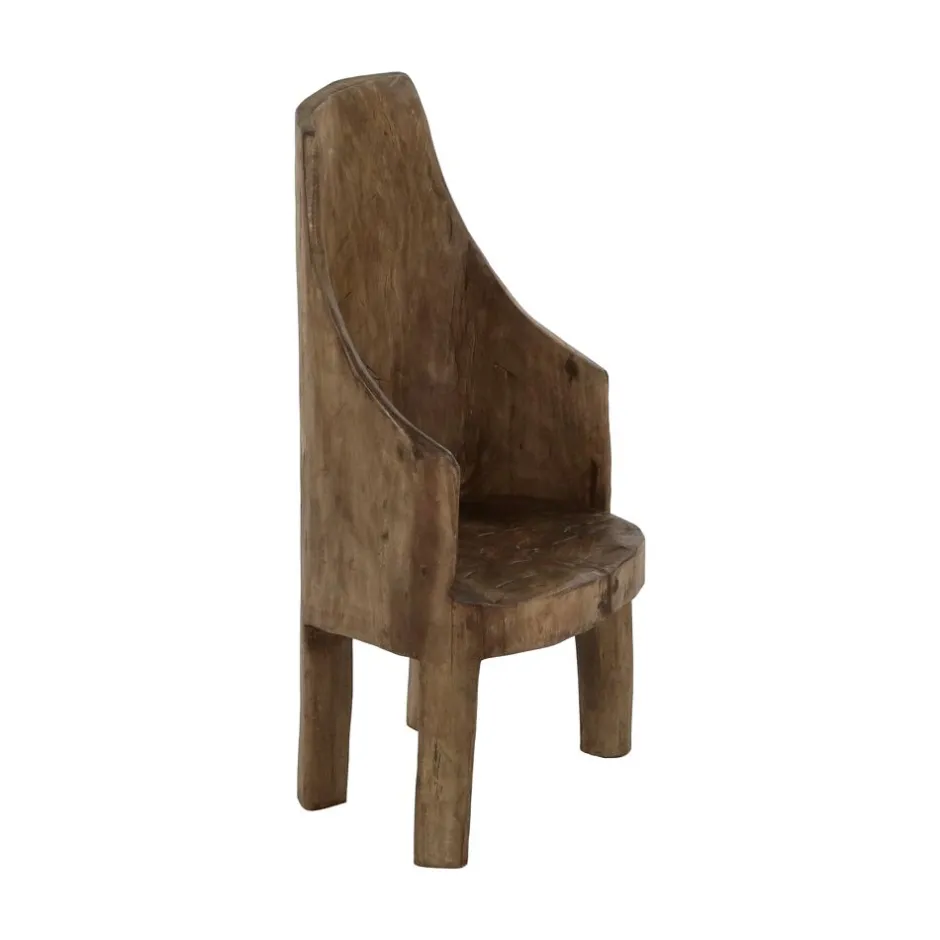 Pomax Chaises-NAGA - chaise - bois récupéré - L 32 x W 43 x H 77 +/-10% - brun