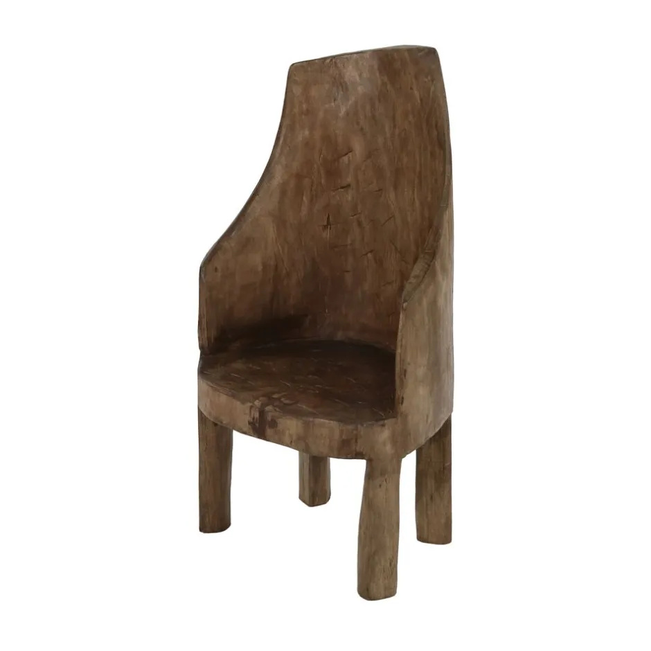 Pomax Chaises-NAGA - chaise - bois récupéré - L 32 x W 43 x H 77 +/-10% - brun