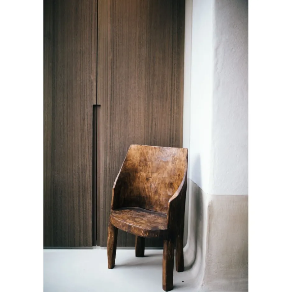 Pomax Chaises-NAGA - chaise - bois récupéré - L 32 x W 43 x H 77 +/-10% - brun