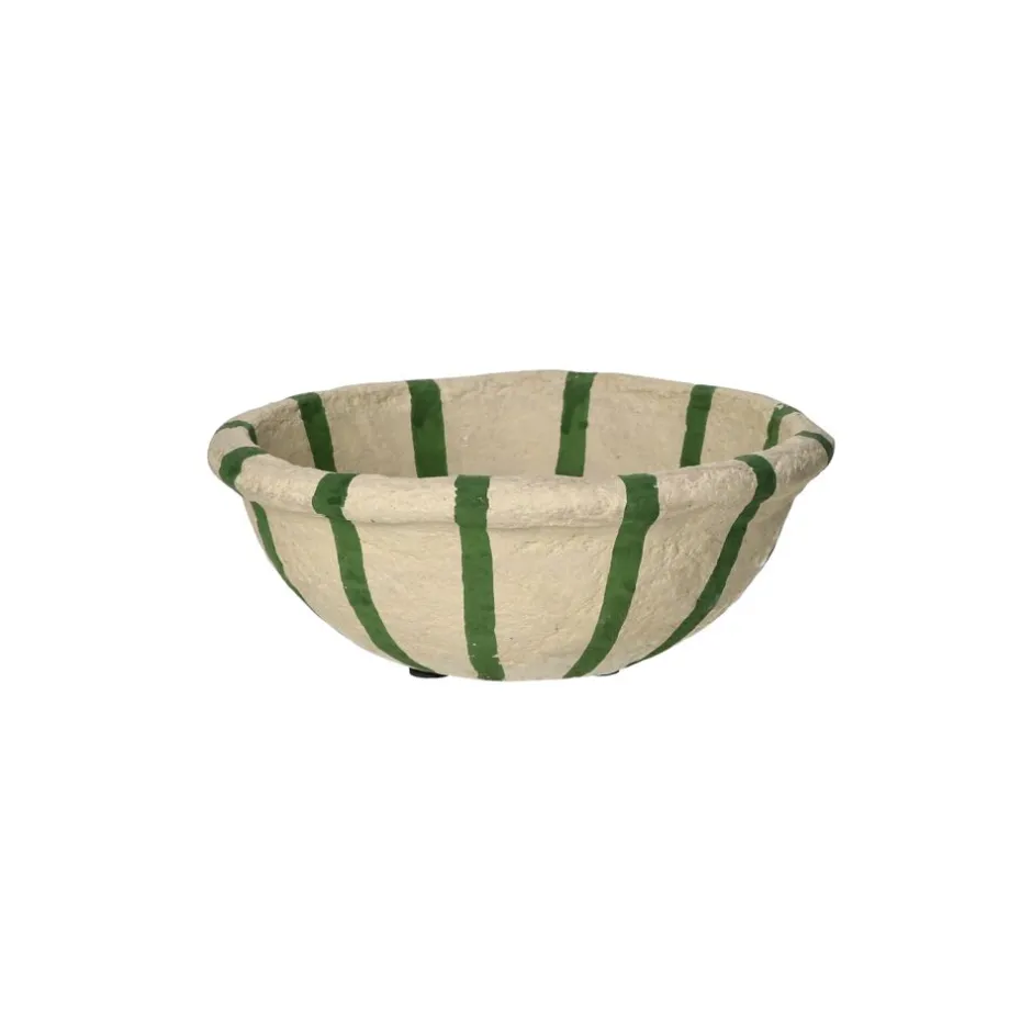 Pomax Saladiers / Plats À Servir-NAXOS - set/3 bols - papier mâché - DIA 20/24/29 x H 7,5/5/5 cm - vert