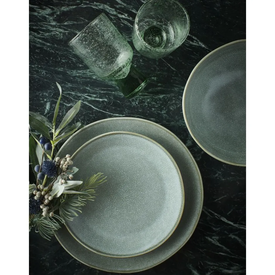 Pomax Vaisselle-NÉBOA - assiette à dessert - grès - DIA 21,2 x H 2,5 cm - gris bleu