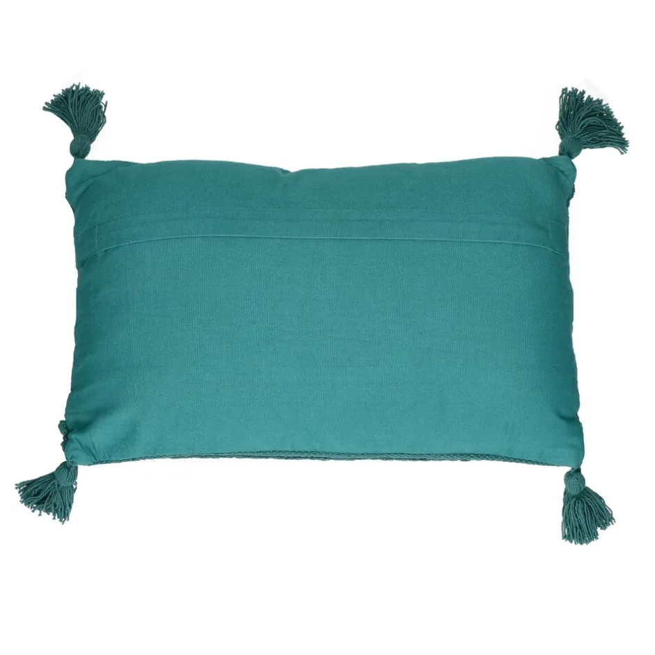 Pomax Coussins-NIKITA - coussin - coton - L 50 x W 30 cm - vert forêt
