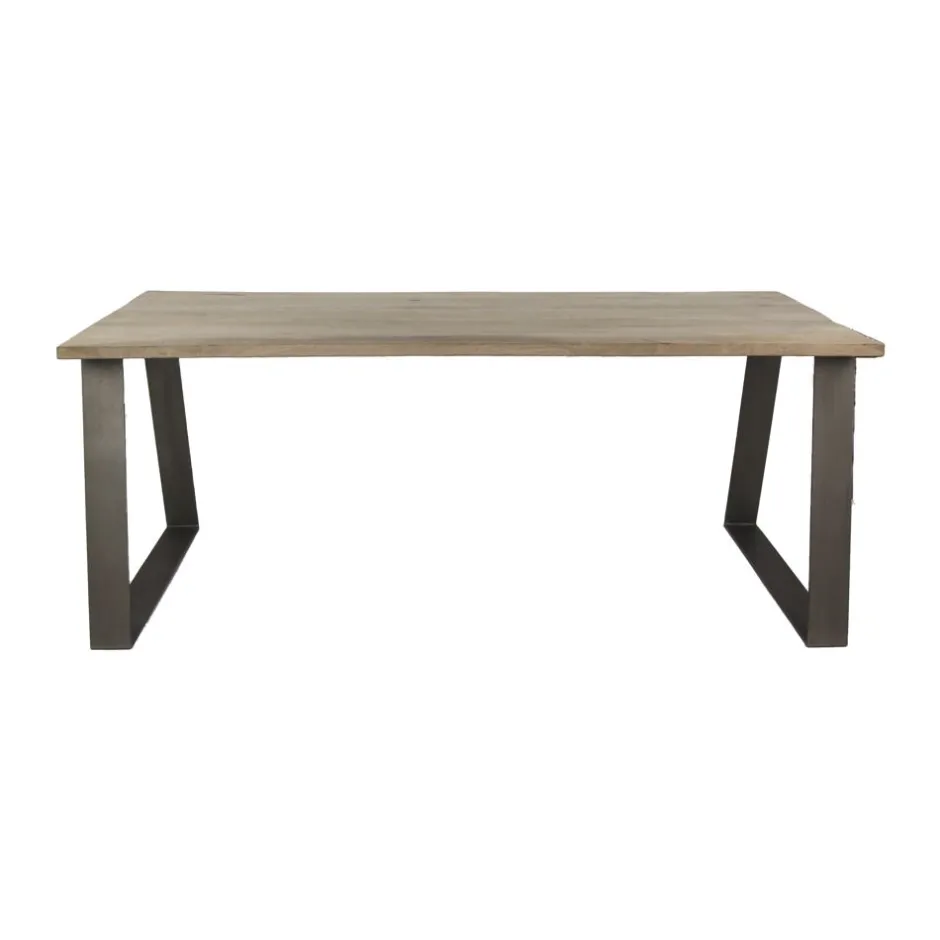 Pomax Tables-NORD - table - bois de mangier / métal - L 190 x W 90 x H 78 cm