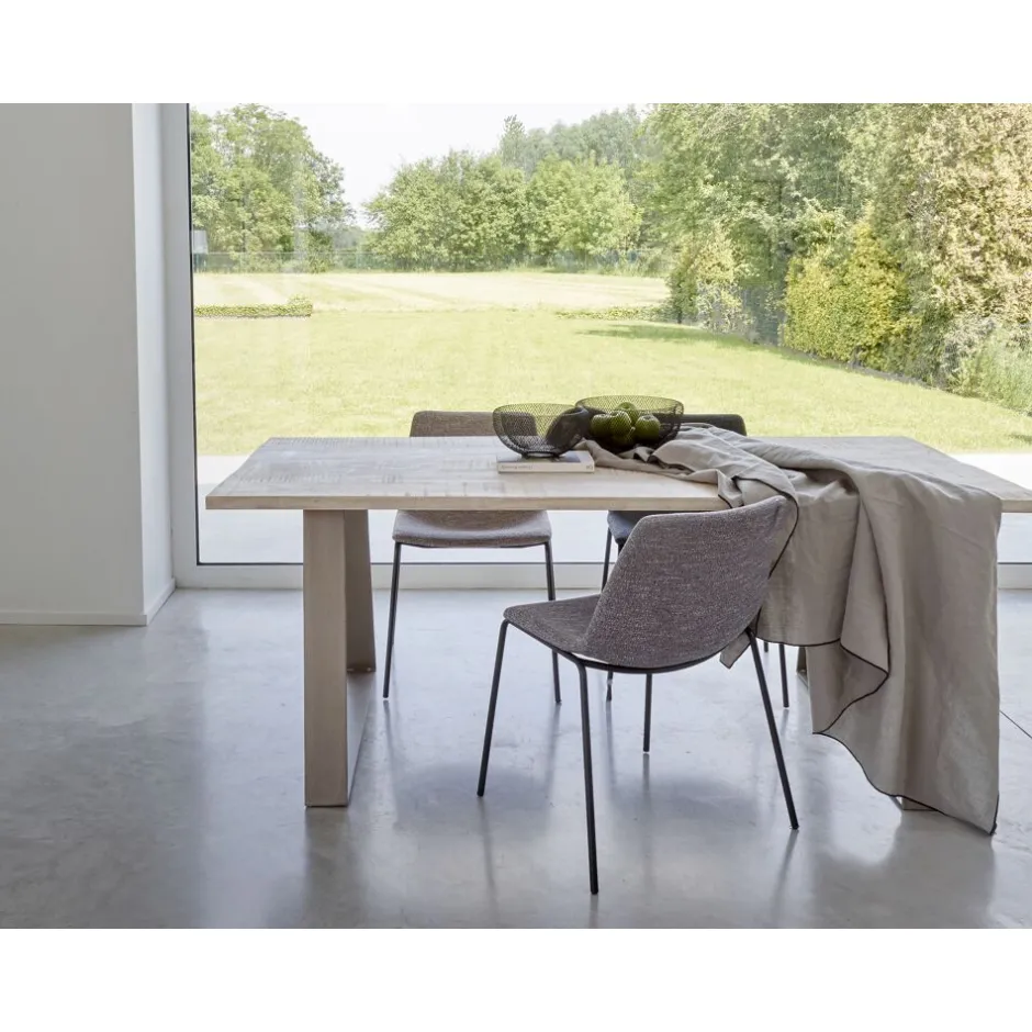 Pomax Tables-NORD - table - bois de mangier / métal - L 190 x W 90 x H 78 cm