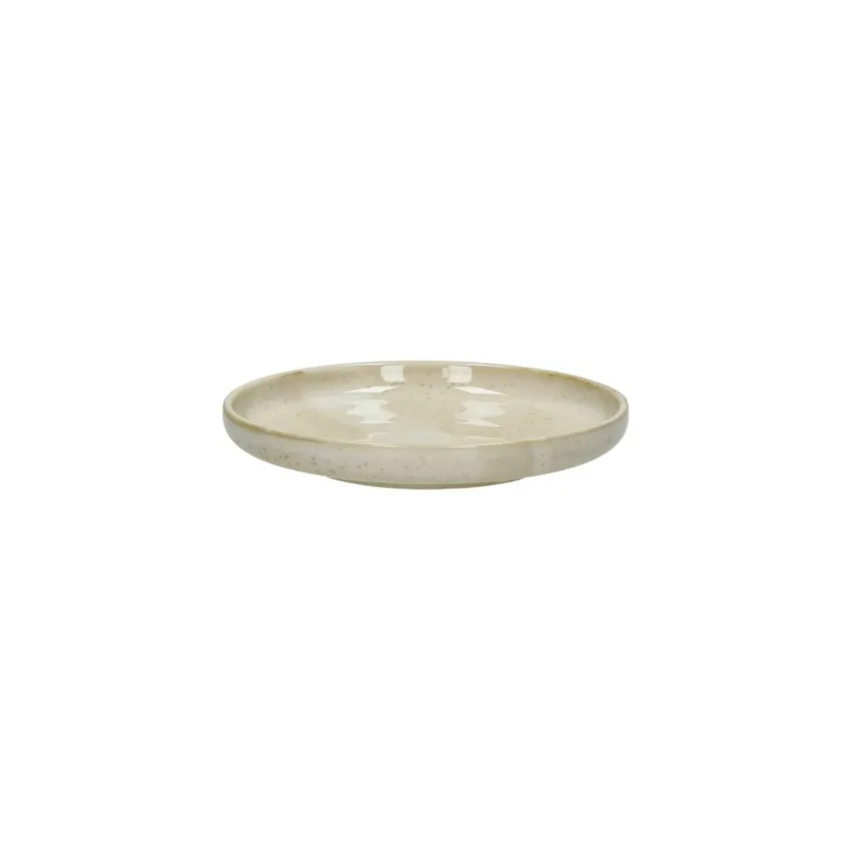 Pomax Vaisselle-NOUGAT - assiette apéritif - porcelaine - DIA 12,5 x H 2 cm - beige