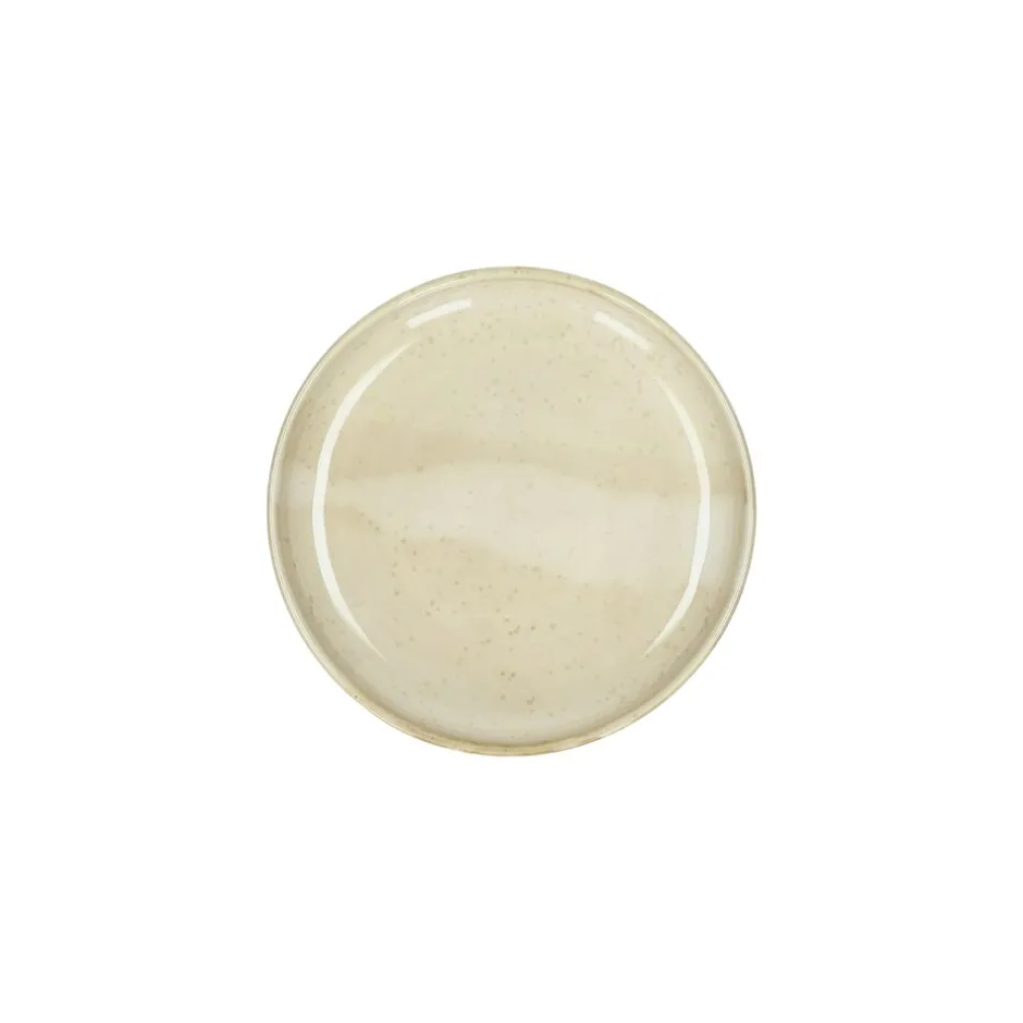Pomax Vaisselle-NOUGAT - assiette apéritif - porcelaine - DIA 12,5 x H 2 cm - beige
