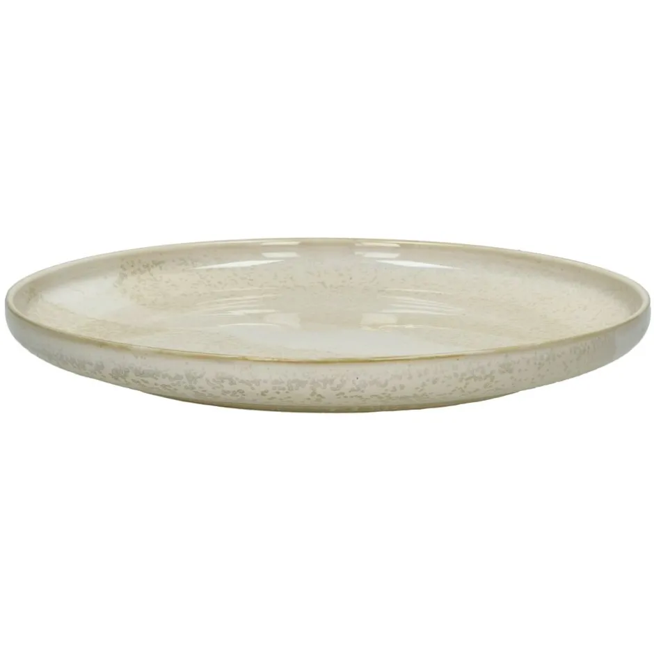 Pomax Vaisselle-NOUGAT - assiette plate - porcelaine - DIA 26 x H 3,3 cm - beige
