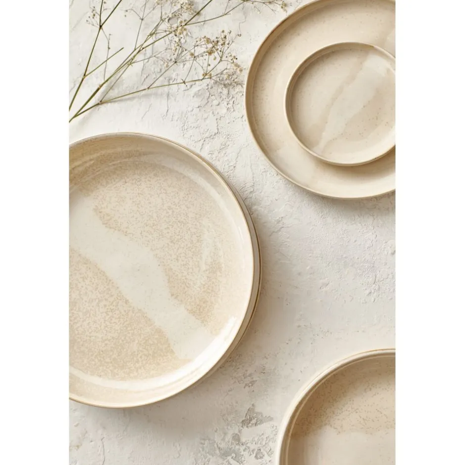 Pomax Vaisselle-NOUGAT - bol à pâtes - porcelaine - DIA 25 x H 5,5 cm - beige