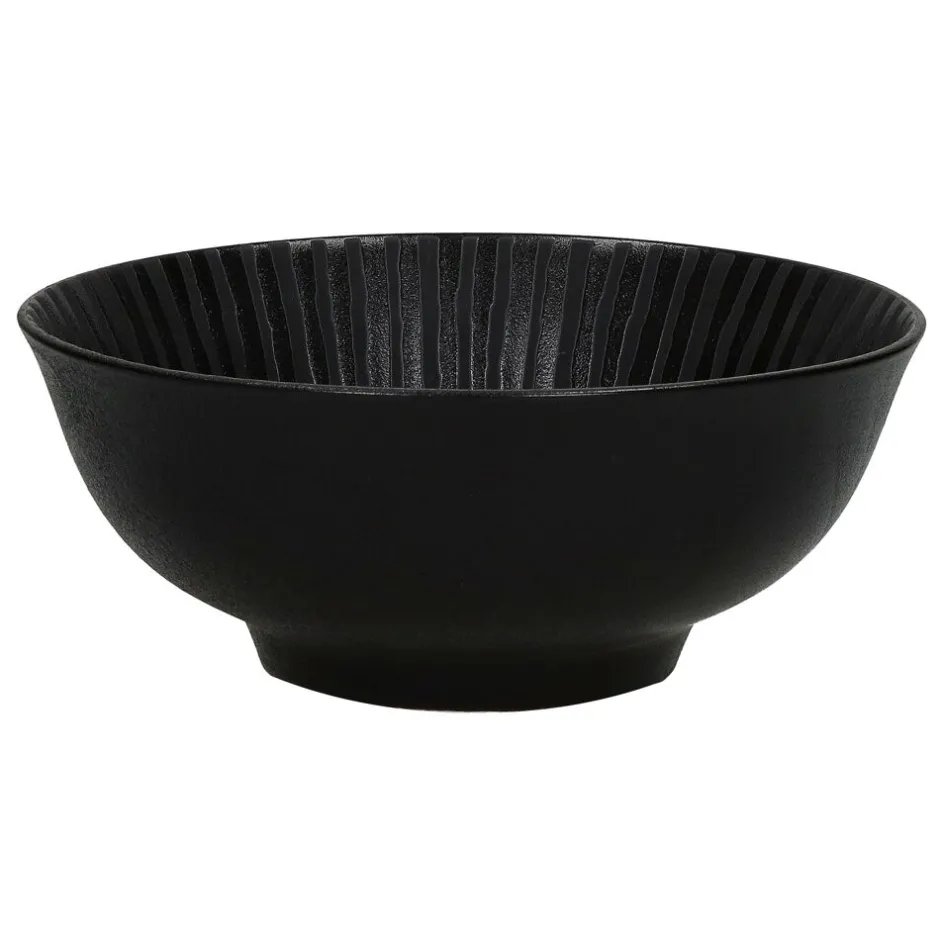 Pomax Vaisselle-NYAKIM - bol à pâtes - porcelaine - DIA 23 x H 9,5 cm - noir