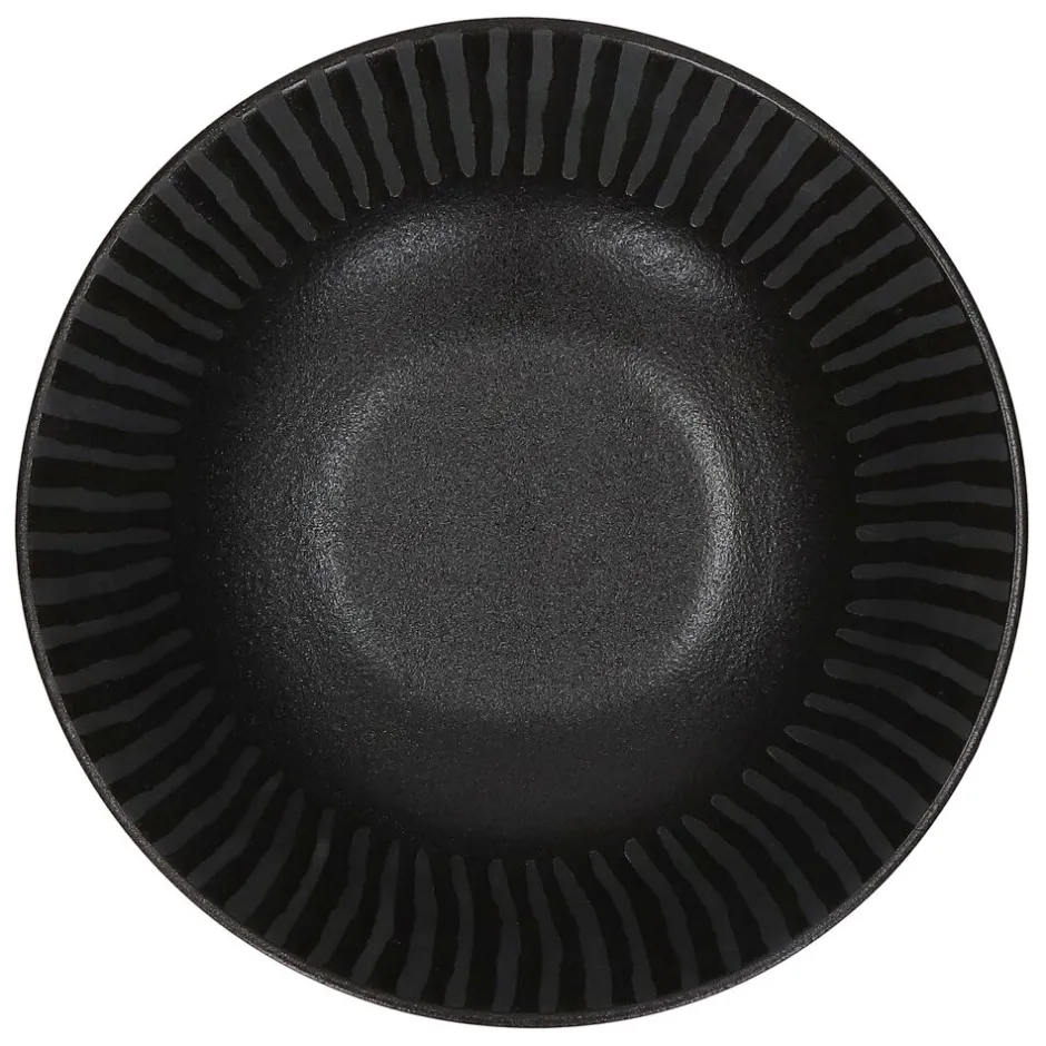 Pomax Vaisselle-NYAKIM - bol à pâtes - porcelaine - DIA 23 x H 9,5 cm - noir