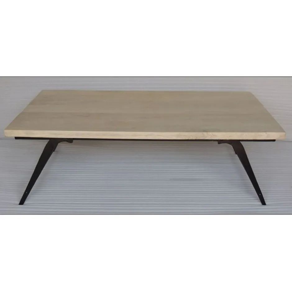 Pomax Tables Basses | Tables-OHIO - table basse - bois de mangier / métal - L 125 x W 75 x H 38 cm - naturel