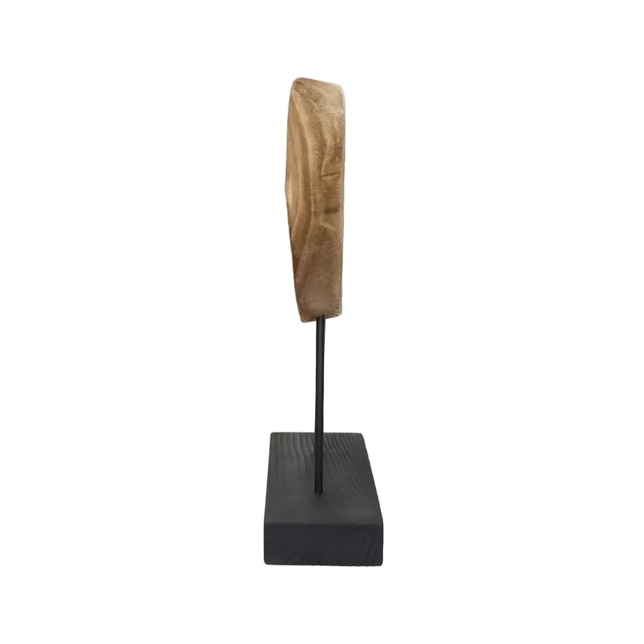 Pomax Objets De Décoration-OLARRA - objet déco - bois de paulownia / métal - L 50 x W 9 x H 40 cm - naturel