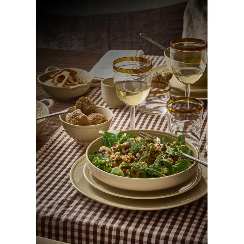 Pomax Linge De Table-OLIVE - chemin de table - lin / coton - L 150 x W 50 cm - rouille