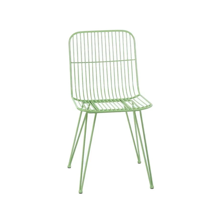 Pomax Chaises-OMBRA - chaise - métal - L 54 x W 43 x H 83 cm - aqua