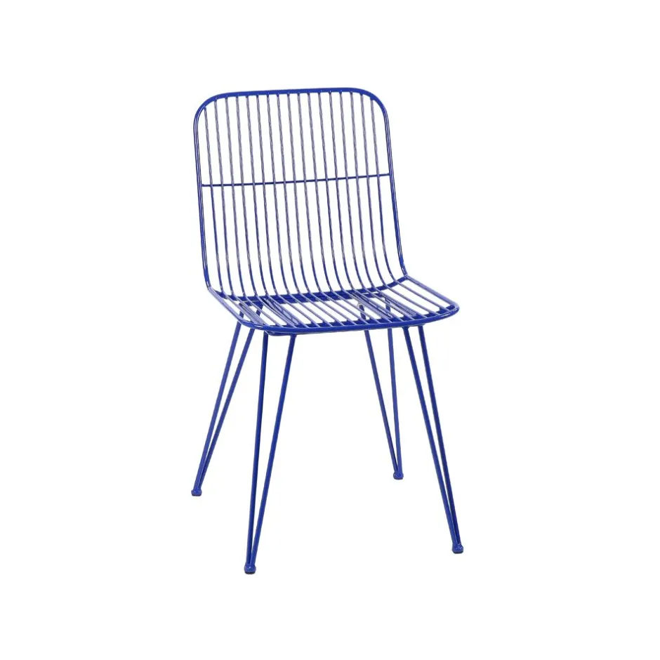 Pomax Chaises-OMBRA - chaise - métal - L 54 x W 43 x H 83 cm - bleu