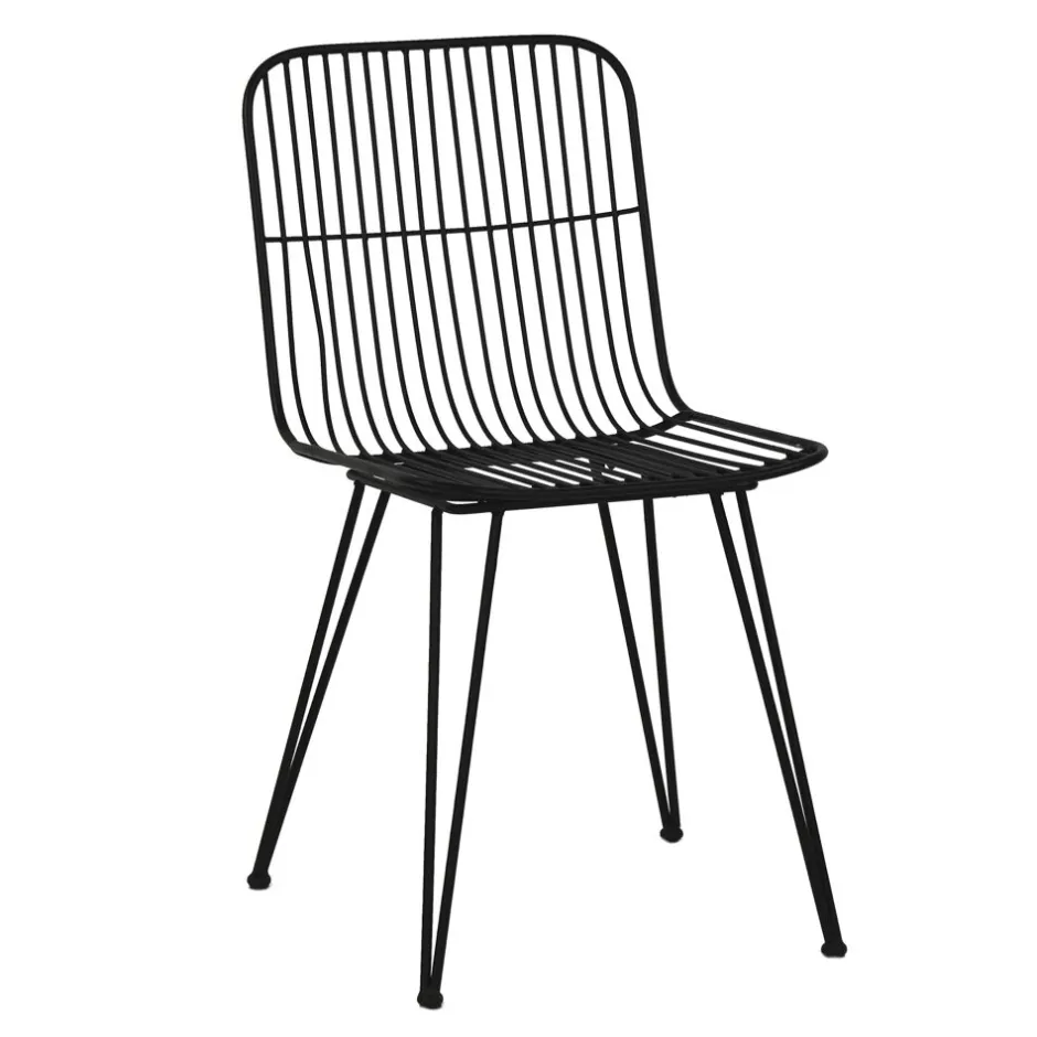 Pomax Chaises-OMBRA - chaise - métal - L 54 x W 43 x H 83 cm - noir