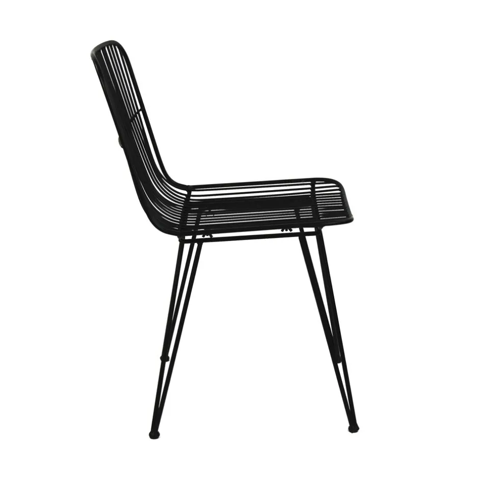 Pomax Chaises-OMBRA - chaise - métal - L 54 x W 43 x H 83 cm - noir