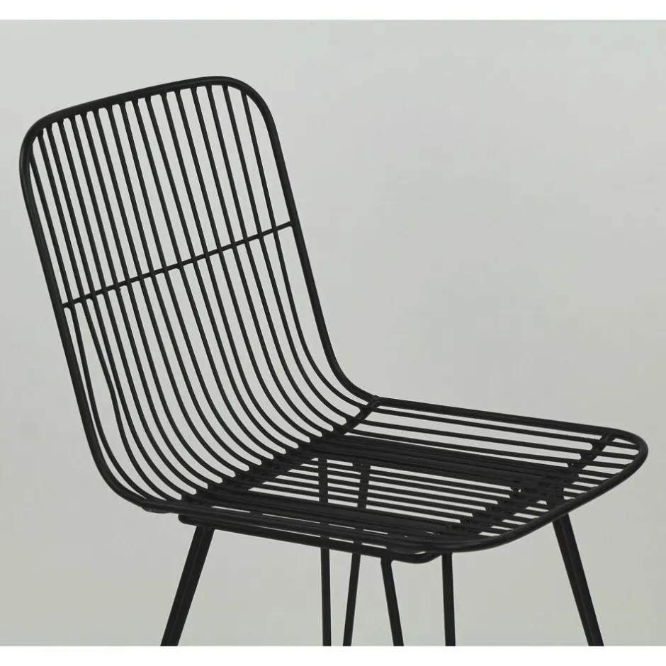 Pomax Chaises-OMBRA - chaise - métal - L 54 x W 43 x H 83 cm - noir