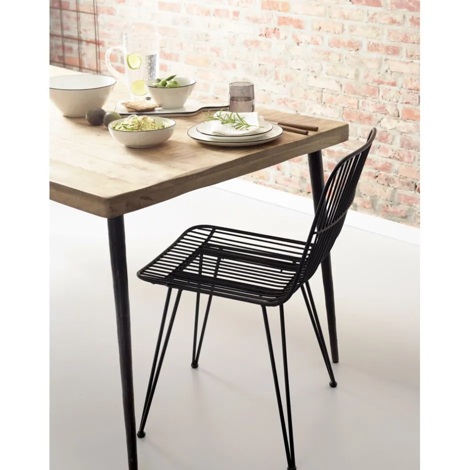 Pomax Chaises-OMBRA - chaise - métal - L 54 x W 43 x H 83 cm - noir