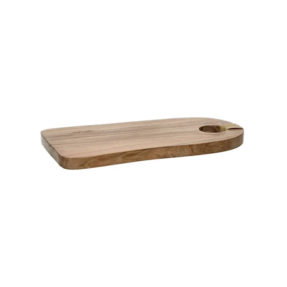 Pomax Planches À Découper-ONTARIO - planche à découper - bois d'acacia / rotin - L 25 x W 14 x H 1,5 cm - naturel