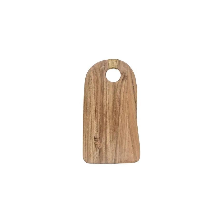 Pomax Planches À Découper-ONTARIO - planche à découper - bois d'acacia / rotin - L 25 x W 14 x H 1,5 cm - naturel