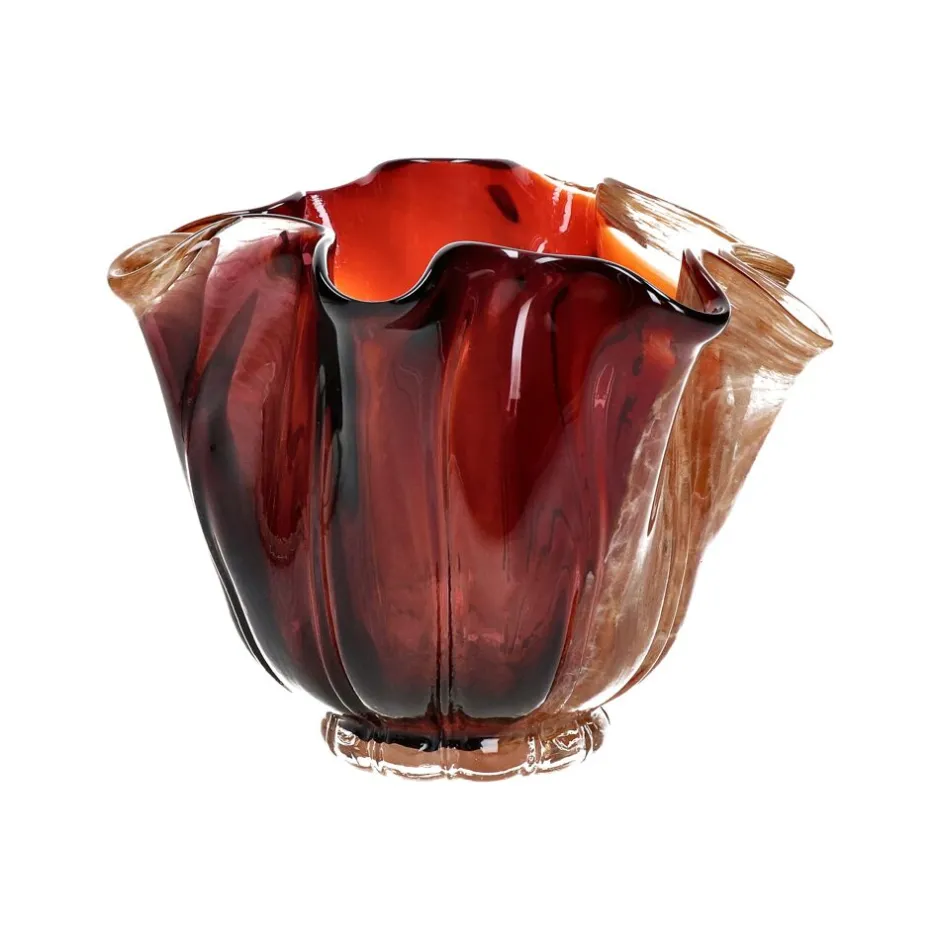 Pomax Vases-OONA - vase - verre - DIA 27 x H 21 cm - mix de couleurs