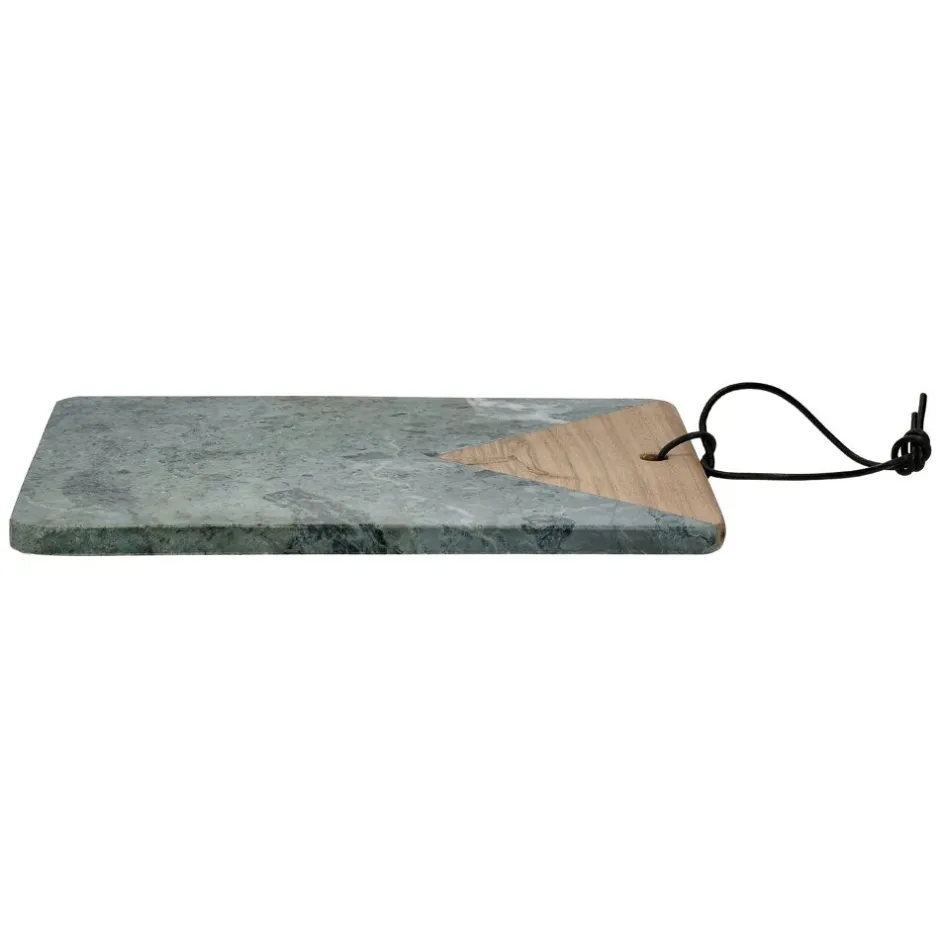 Pomax Planches À Découper-OREGON - planche à découper - marbre / bois d'acacia - L 30 x W 20 x H 1,5 cm - vert