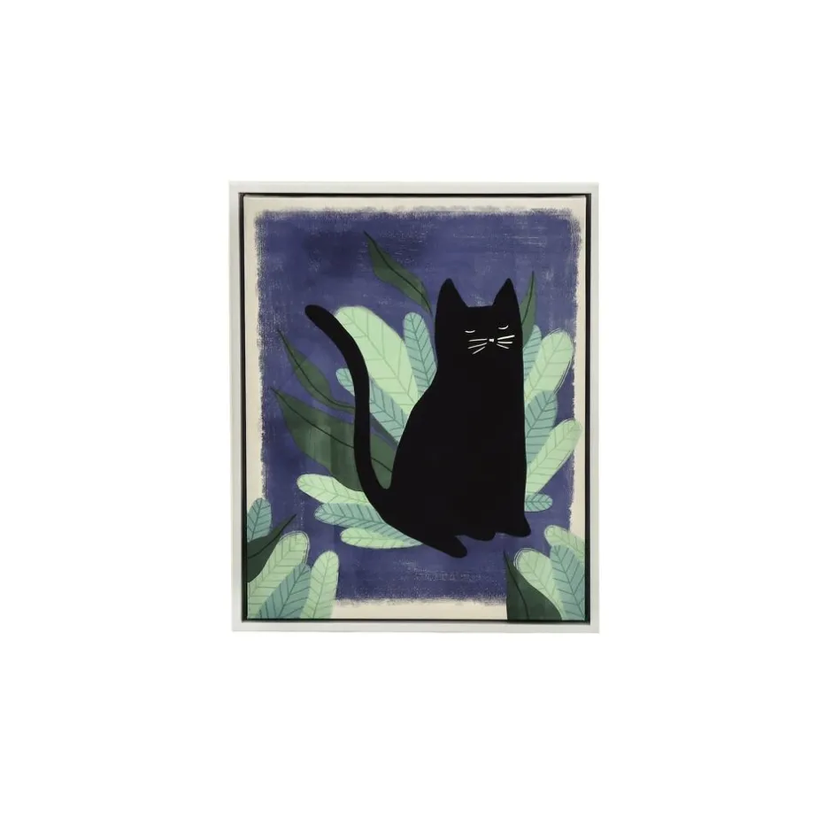 Pomax Tableau / Déco Murale-OSCAR - toile avec cadre - canvas / bois - L 43 x W 4,1 x H 53 cm - bleu