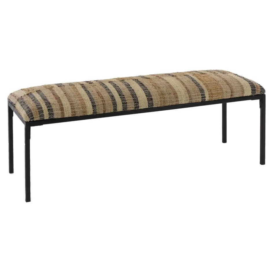 Pomax Bancs-OSIRIS - banc - tissu / métal - L 122 x W 46 x H 43 cm - multicolore