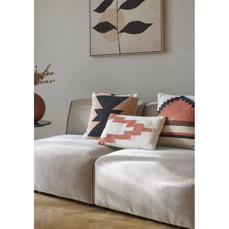 Pomax Canapés-OTIS - pouf - tissu - L 90 x W 90 x H 41,5 cm - beige