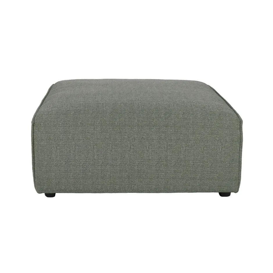 Pomax Poufs-OTIS - pouf - tissu - L 84 x W 84 x H 39 cm - gris vert