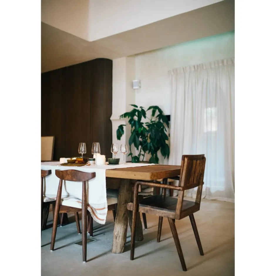 Pomax Tables-OVISTON - table à manger - bois récupéré - L 220 x W 85 x H 76 cm - naturel