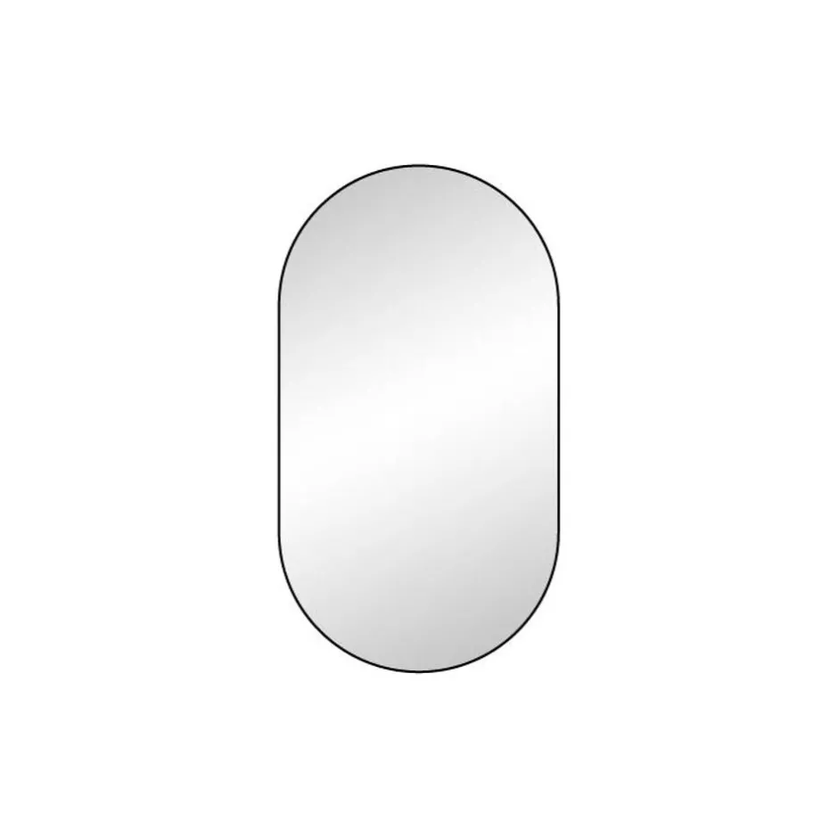 Pomax Miroirs-PALACE - miroir - métal / verre miroir - L 45 x W 3 x H 80 cm - noir