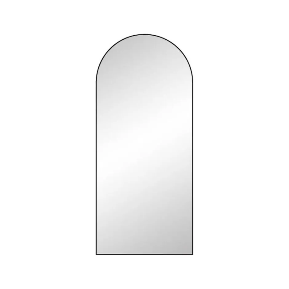 Pomax Miroirs-PALACE - miroir - métal / verre miroir - L 80 x W 3 x H 198 cm - noir