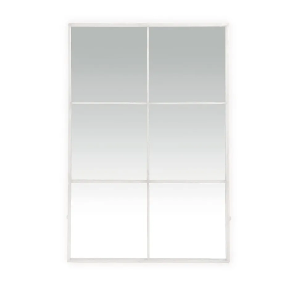Pomax Miroirs-PALACE - miroir 6 parties - métal - L 80 x W 3,5 x H 118 cm - blanc