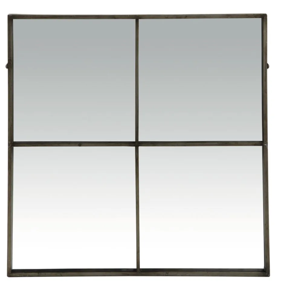 Pomax Miroirs-PALACE - miroir 4 parties - métal - L 80 x W 3,5 x H 80 cm - gris