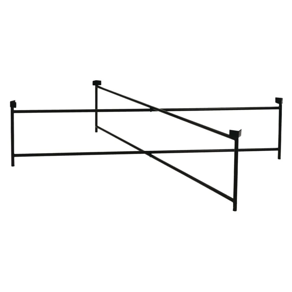 Pomax Concepts Modulaires-PALACE - pieds de table basse pour miroir Palace 35254-10 - métal - L 118 x W 80 x H 35 cm - noir
