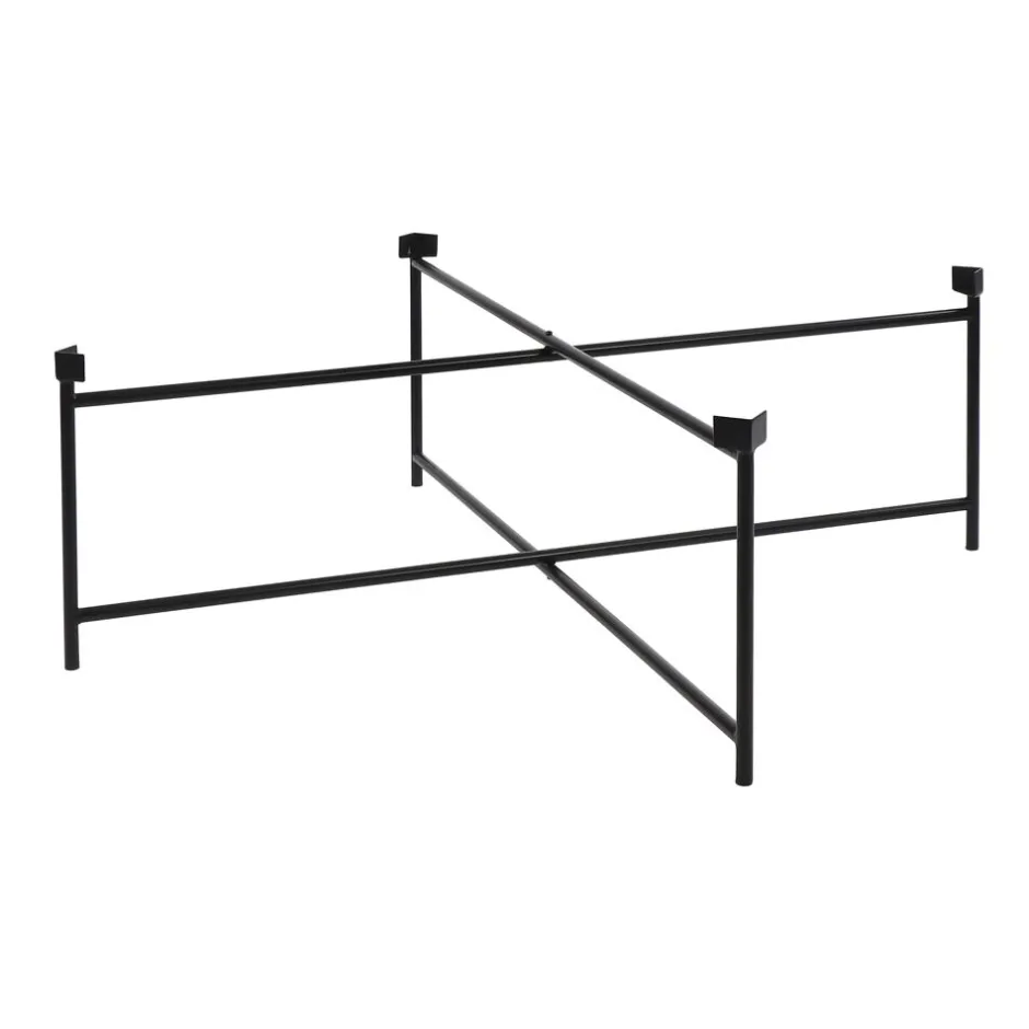 Pomax Concepts Modulaires-PALACE - pieds de table basse pour miroir Palace 35254-05 - métal - L 80 x W 80 x H 35 cm - noir