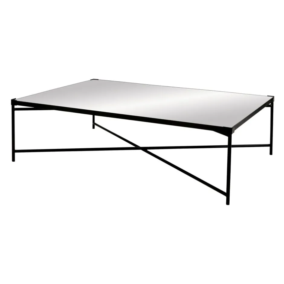 Pomax Concepts Modulaires-PALACE - pieds de table basse pour miroir Palace 35254-10 - métal - L 118 x W 80 x H 35 cm - noir