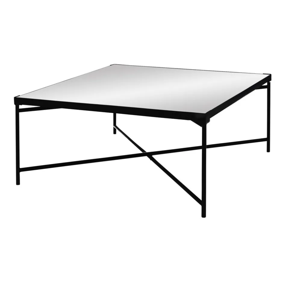 Pomax Concepts Modulaires-PALACE - pieds de table basse pour miroir Palace 35254-05 - métal - L 80 x W 80 x H 35 cm - noir