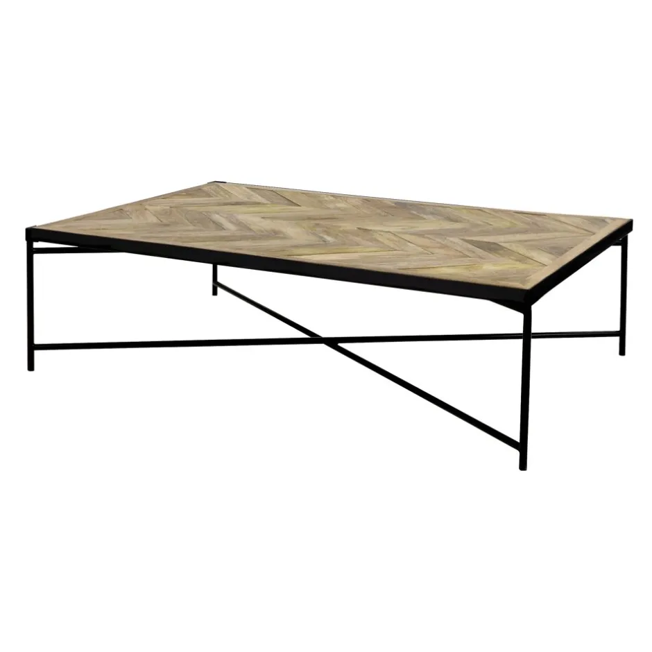 Pomax Concepts Modulaires-PALACE - pieds de table basse pour miroir Palace 35254-10 - métal - L 118 x W 80 x H 35 cm - noir