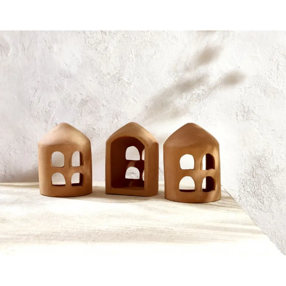 Pomax Objets De Décoration-PANTELI - objet déco - terracotta - L 7,5 x W 7 x H 12 cm - terracotta