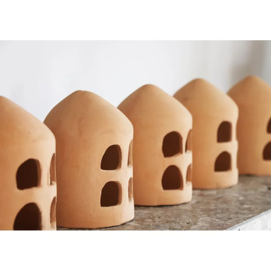 Pomax Objets De Décoration-PANTELI - objet déco - terracotta - L 7,5 x W 7 x H 12 cm - terracotta