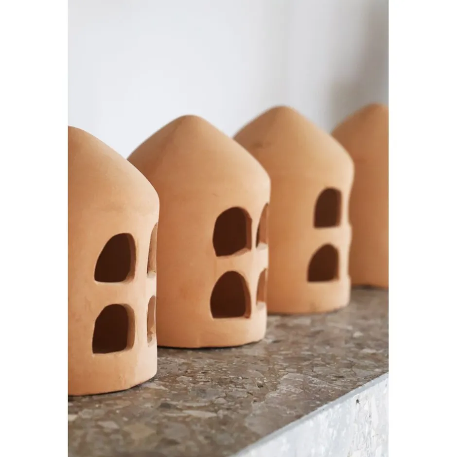 Pomax Objets De Décoration-PANTELI - objet déco - terracotta - L 7,5 x W 7 x H 12 cm - terracotta