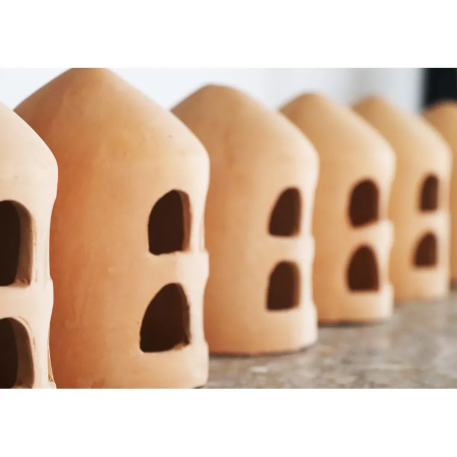 Pomax Objets De Décoration-PANTELI - objet déco - terracotta - L 7,5 x W 7 x H 12 cm - terracotta