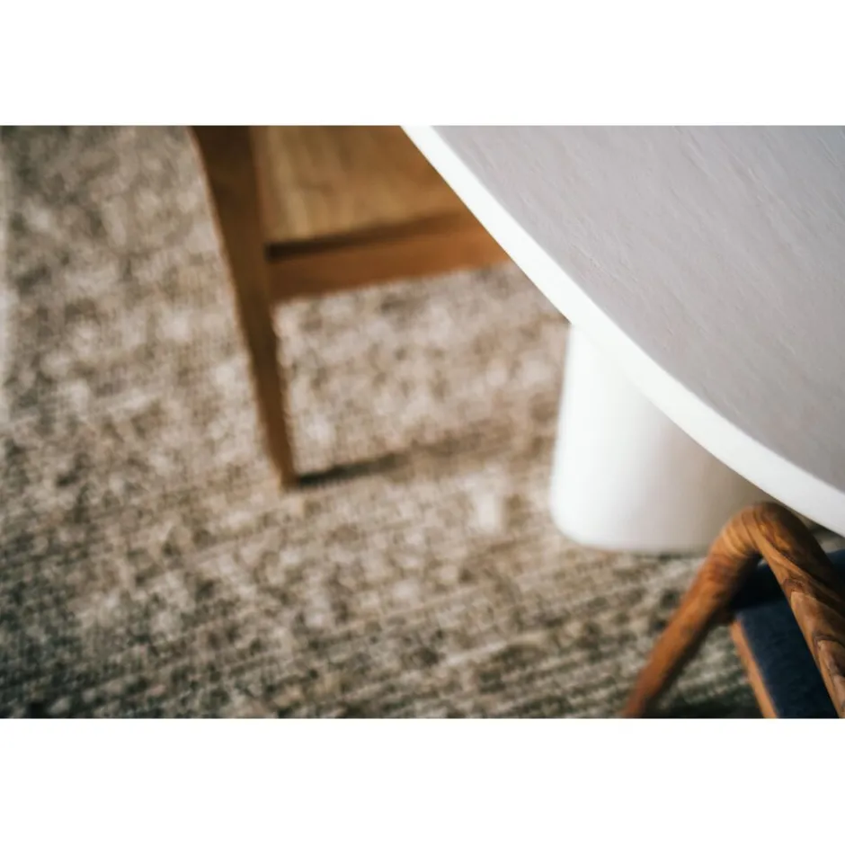 Pomax Tables-PIASTRO - table - enduit à la chaux - L 220 x W 100 x H 76 cm - blanc cassé