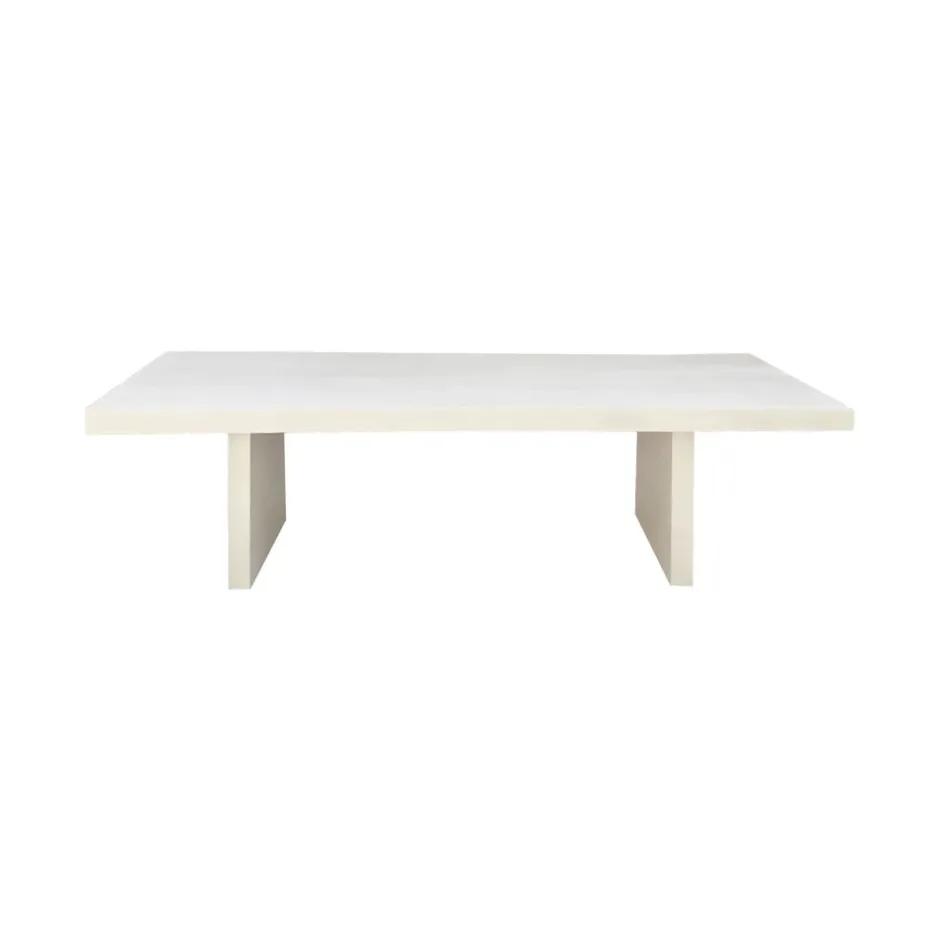 Pomax Tables-PIASTRO - table - enduit à la chaux - L 220 x W 85 x H 75 cm - blanc cassé