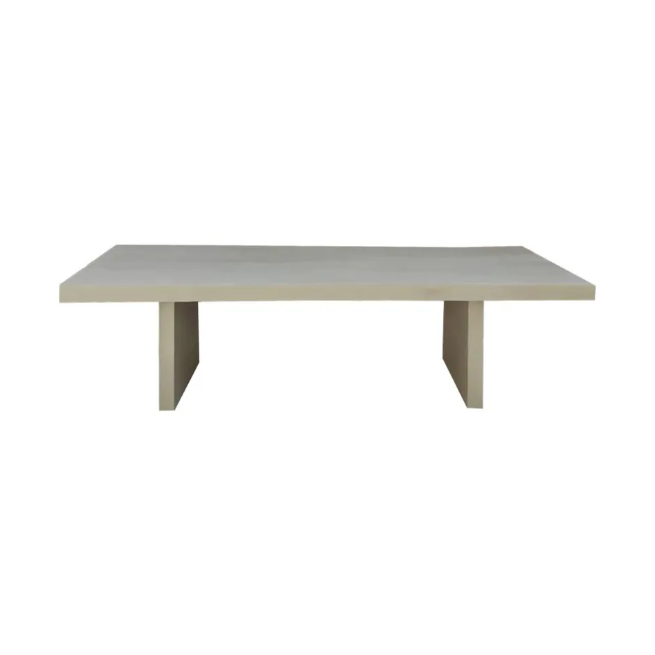 Pomax Tables-PIASTRO - table - enduit à la chaux - L 220 x W 85 x H 75 cm - gris